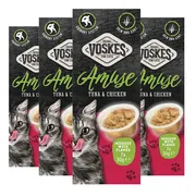 4x Voskes Kattensnack Mousse Tonijn&Kip 7x30 gr