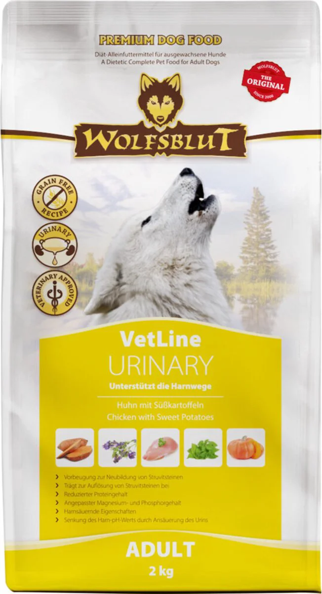 4x Wolfsblut VetLine Urinary 2 kg