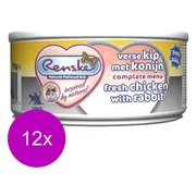 24x Renske Paté Kattenvoer Nat Kip - Konijn 70 gr