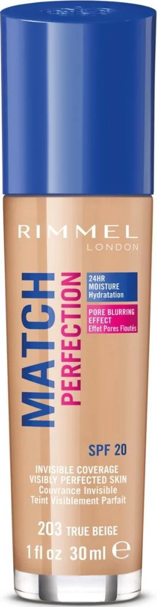 Rimmel London Match Perfection Foundation - 203 True Beige
