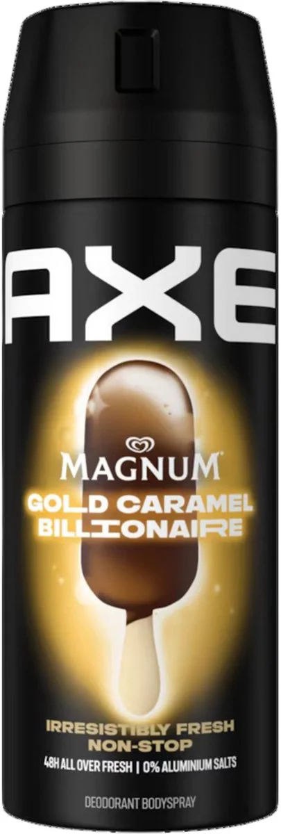 Axe Deodorant Bodyspray Magnum Gold Caramel Billionaire 150ML