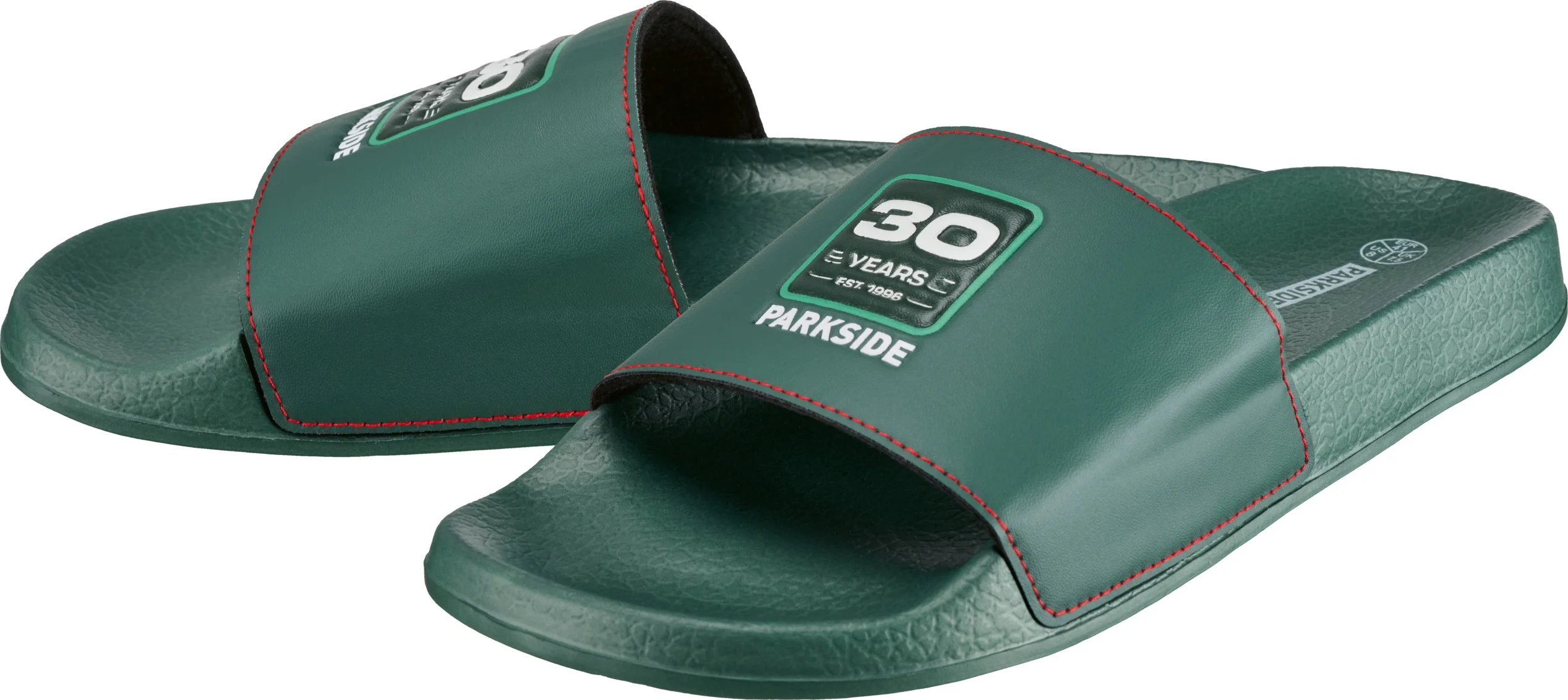 PARKSIDE Heren badslippers, Fan Edition (Groen, 42)