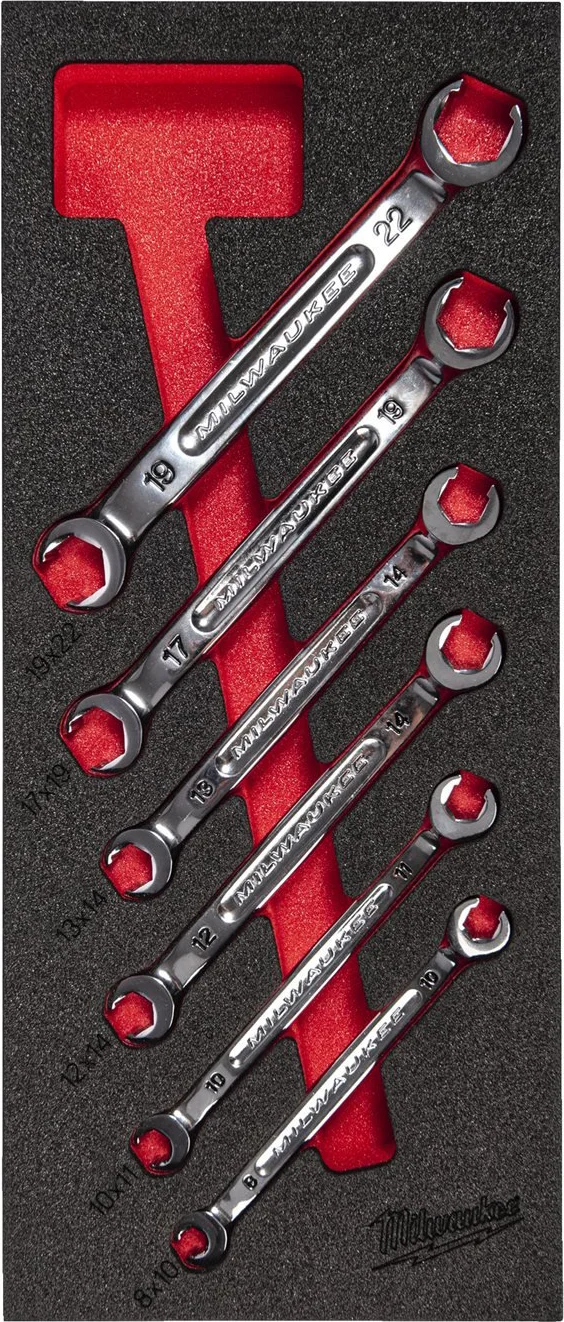 Milwaukee TOOLGUARD™ Foam inlay open ringsleutelset 6-delig - 4932493628