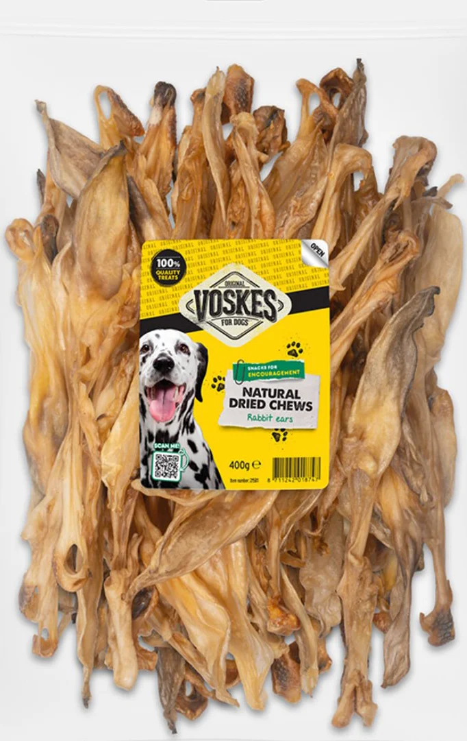 Voskes Hondensnack Konijnenoren 400 gr