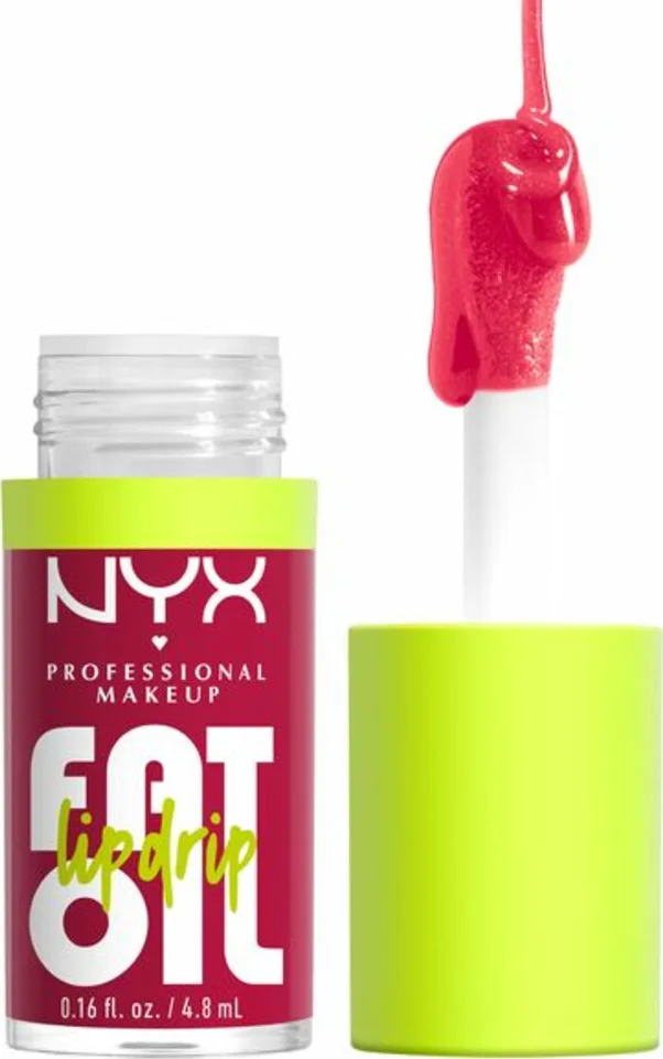 NYX Professional Makeup Fat Oil Lip Drip Lipgloss - Tot 12 uur hydratatie - Verrijkt met kruipbraamolie, framboosolie en squalaan - Newsfeed - 4,8 ml