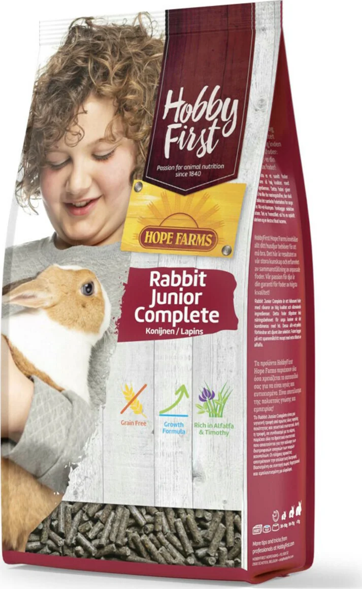6x HobbyFirst Hope Farms Konijn Junior Complete 1,5 kg