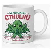 Summoning Cthulhu Koffiemok 330ml – Grappige Lovecraft Mythos Mok – Uniek Cadeau voor Horror, Fantasy & Geek Fans