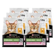 6x Pro Plan Kattenvoer Droog Adult Sterilised Delicate Digest Kip 1,5 kg