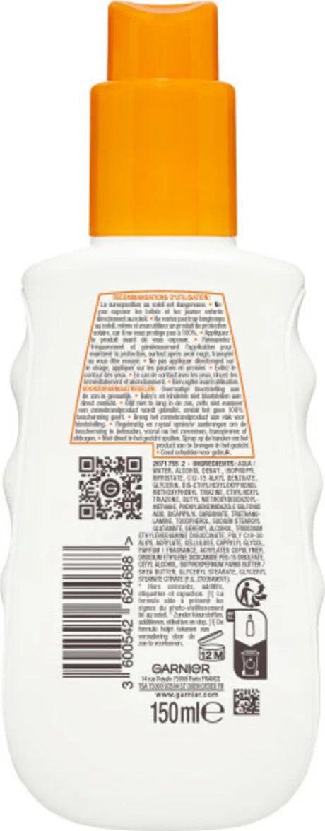6x Garnier Ambre Solaire Hydra 24 Protect Zonnebrandspray SPF 50 150 ml