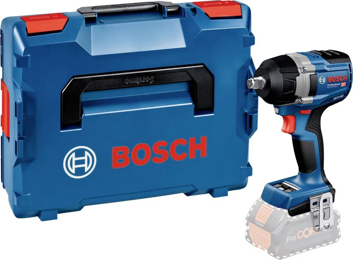 Bosch Professional PRO GDS 18V-750 C Accu slagmoersleutel 750Nm 1/2" + CoMo - 06019L9001