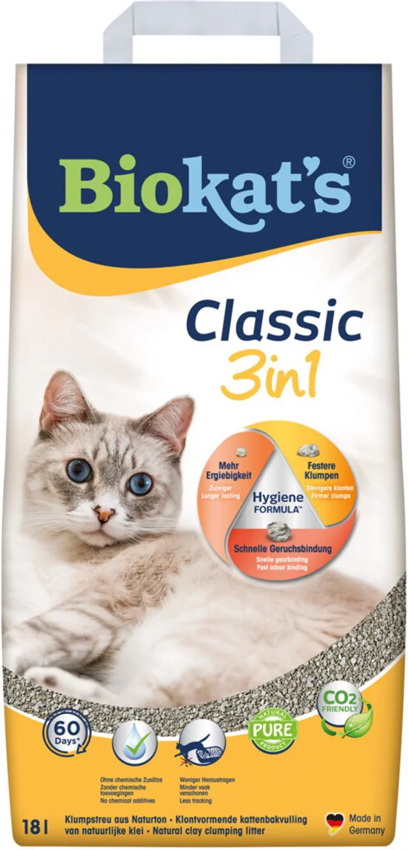2x Biokat's Kattenbakvulling Classic 18 liter