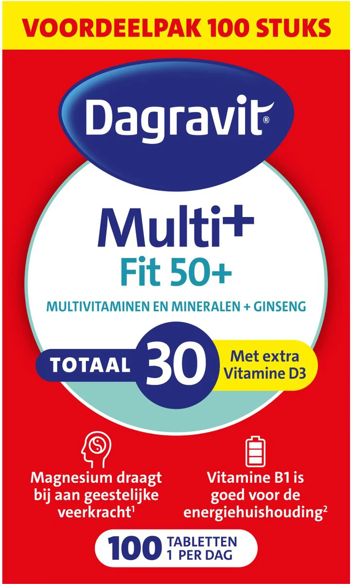 Dagravit Totaal 30 Vitaal 50+ 100 tabletten