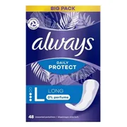 Always Daily Protect Inlegkruisjes Long 0% Perfume 48 stuks