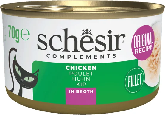 Schesir Kattenvoer Kipfilet in Bouillon 70 gr