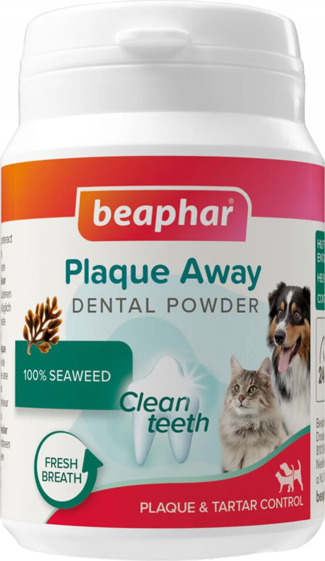 3x Beaphar Plaque Away Dental Powder 80 gr