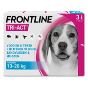 Frontline Tri-Act Anti Vlooien en Teken Druppels M 3 pipetten