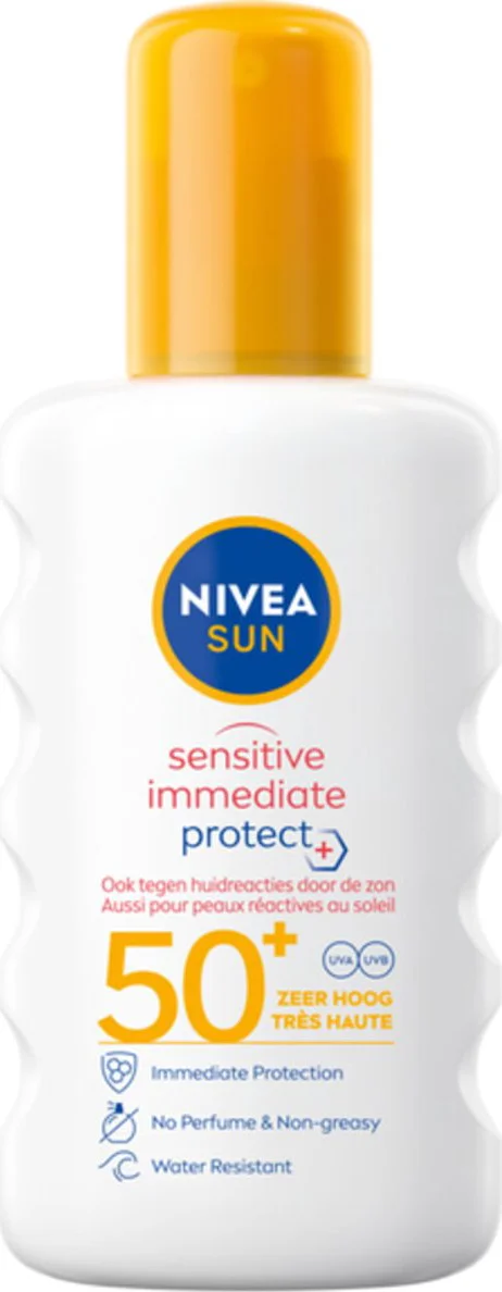 3x NIVEA Sun Sensitive Anti-Allergie Zonnebrand Zonnebrand Spray SPF 50 200 ml