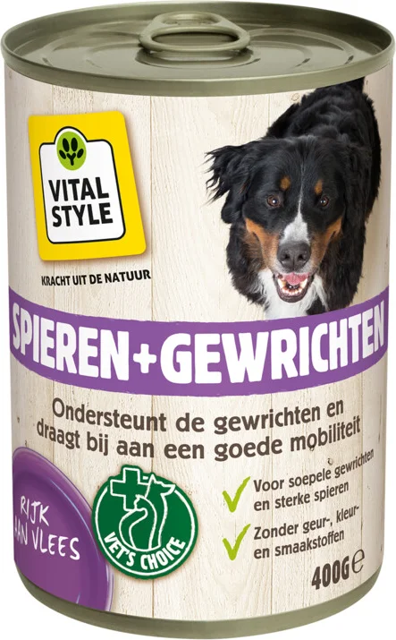 Vitalstyle Hondenvoer Blik Spier & Gewrichten 400 gr