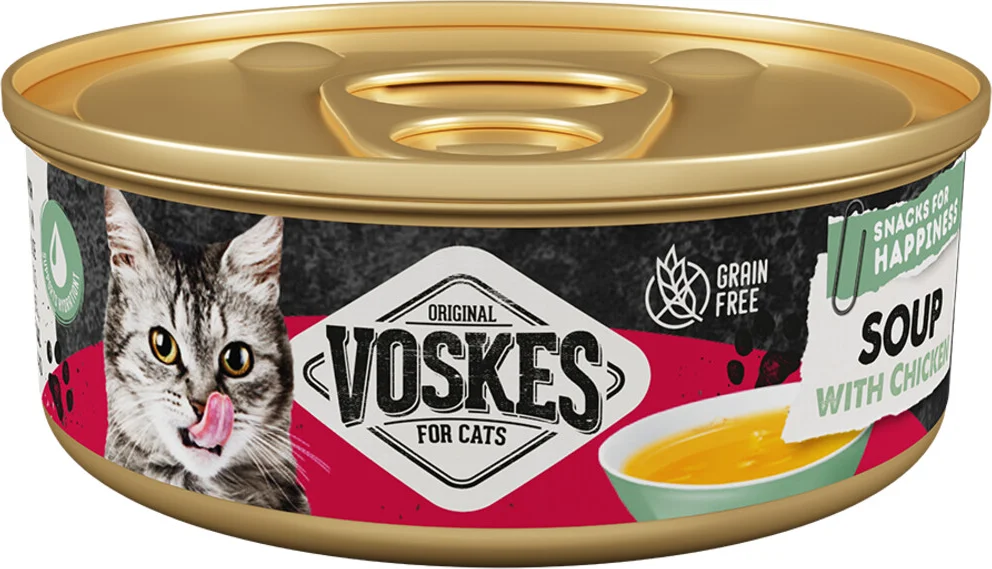 36x Voskes Original Soep Kattensnack Kip 50 gr