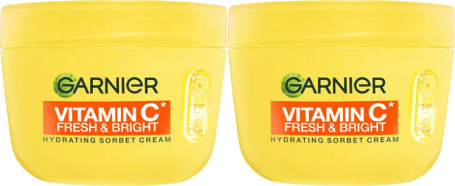 2x Garnier Vitamine C Fresh & Bright Hydraterende Sorbet Crème 85 ml