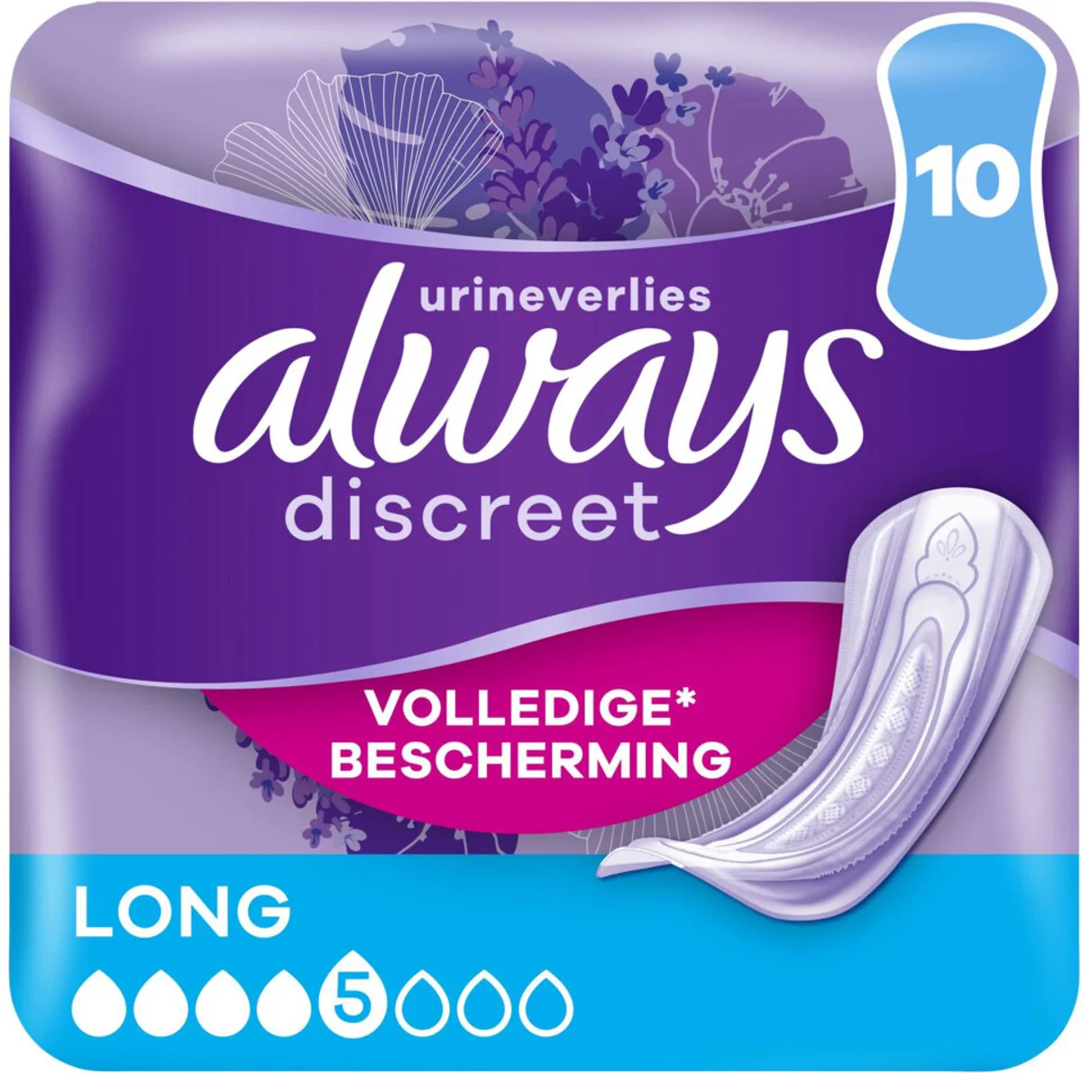 Always Discreet Incontinentie verband Long 10 stuks