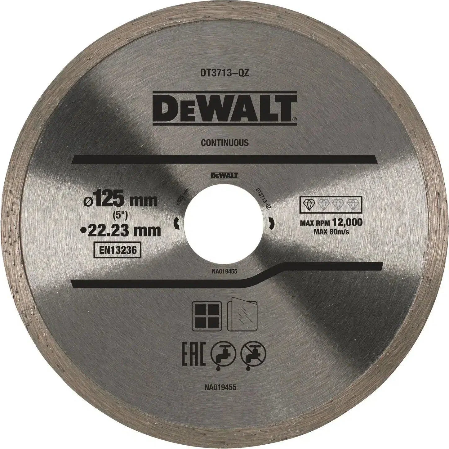 DeWALT DT3713 Diamantzaagblad Volband 125x22,23mm