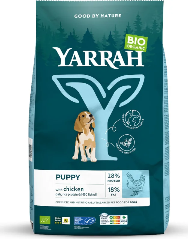 4x Yarrah Bio Hondenvoer Puppy Kip 2 kg