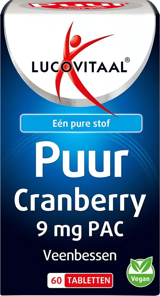 2x Lucovitaal Cranberry Puur 9mg PAC 60 tabletten