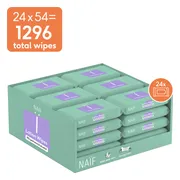 Naif Baby & Kids Lotion Billendoekjes Plasticvrij 24x54 = 1296 stuks