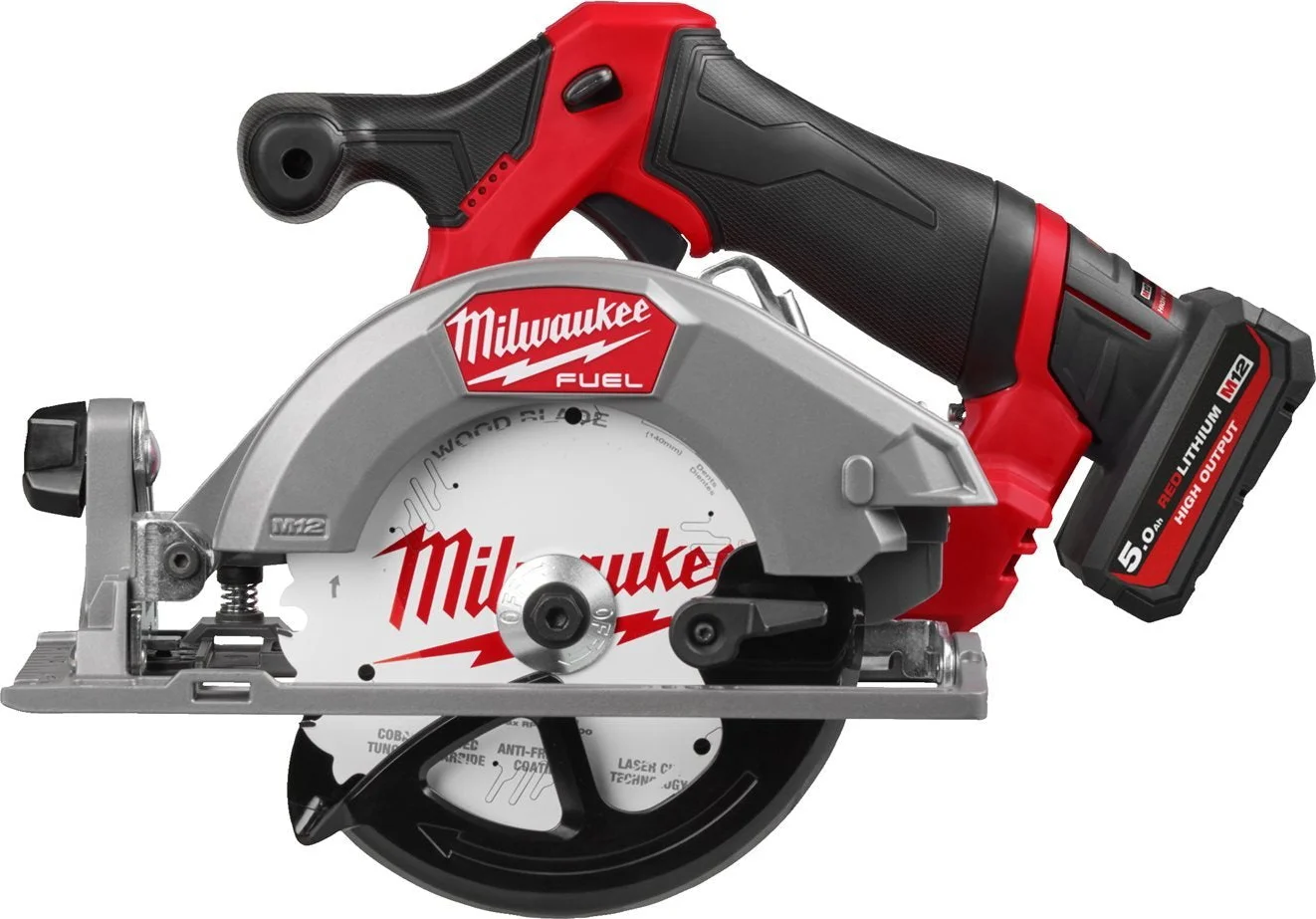 Milwaukee M12 FUEL™ FCS442-502X Accu compact cirkelzaag 140mm 12V 5.0Ah in HD-Box - 4933493489
