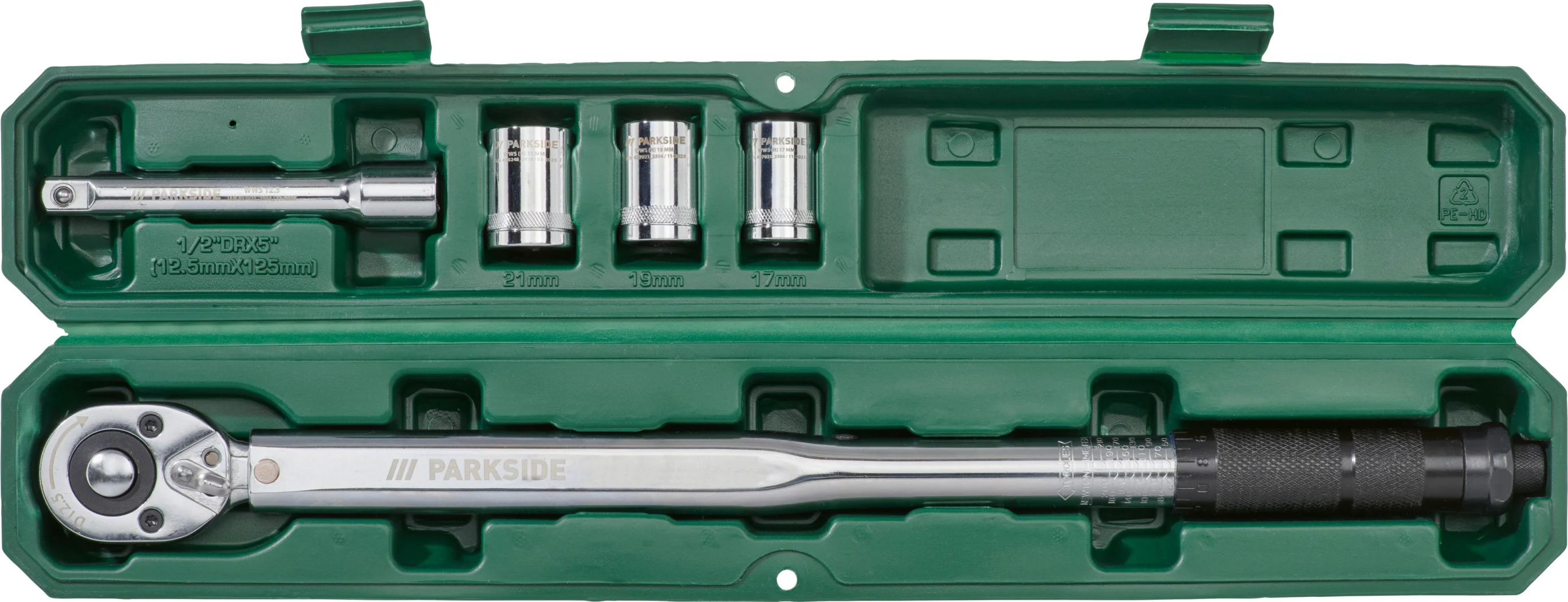 PARKSIDE Momentsleutelset, 5-delig, 210 Nm