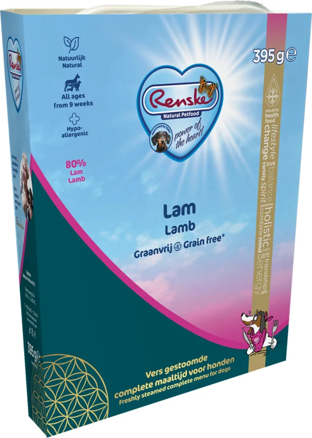 Renske Vers Gestoomd Complete Menu Hondenvoer Nat Lam Graanvrij 395 gr