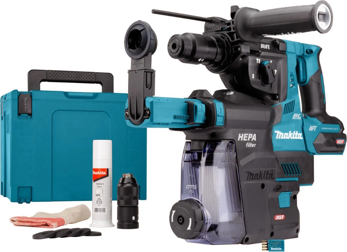 Makita HR002GZ05 Accu combihamer SDS-Plus 2,9J + snelwisselboorkop + stofafzuiging AWS XGT 40V Max Basic Body in Mbox