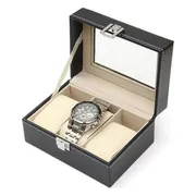 DisQounts Horlogebox - Zwart - Geschikt voor 3 horloges