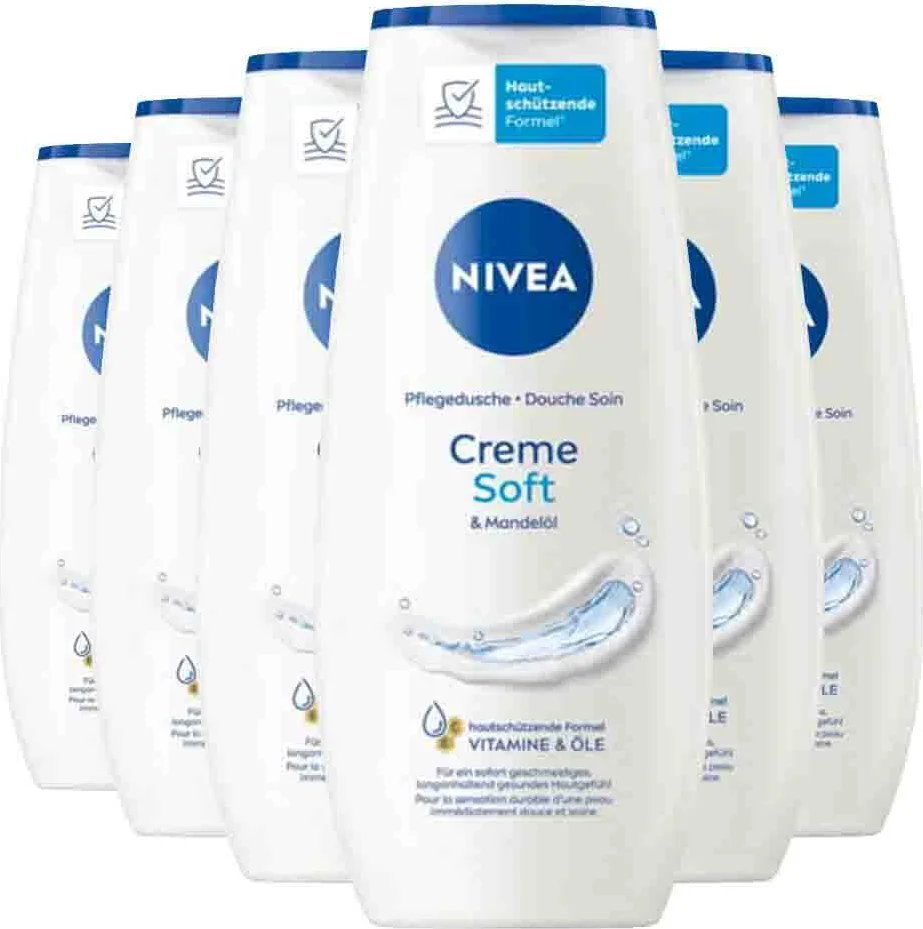 6x NIVEA Douchecrème Soft 250 ml