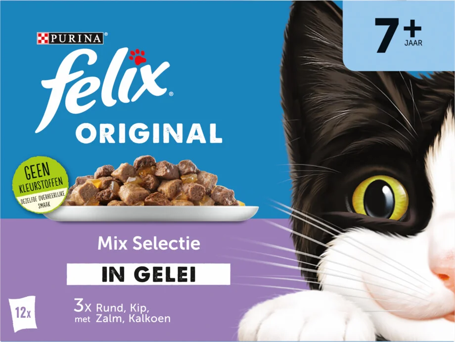 Felix Kattenvoer Nat in Gelei Original Mix Selectie 7+ 12 x 85 gr