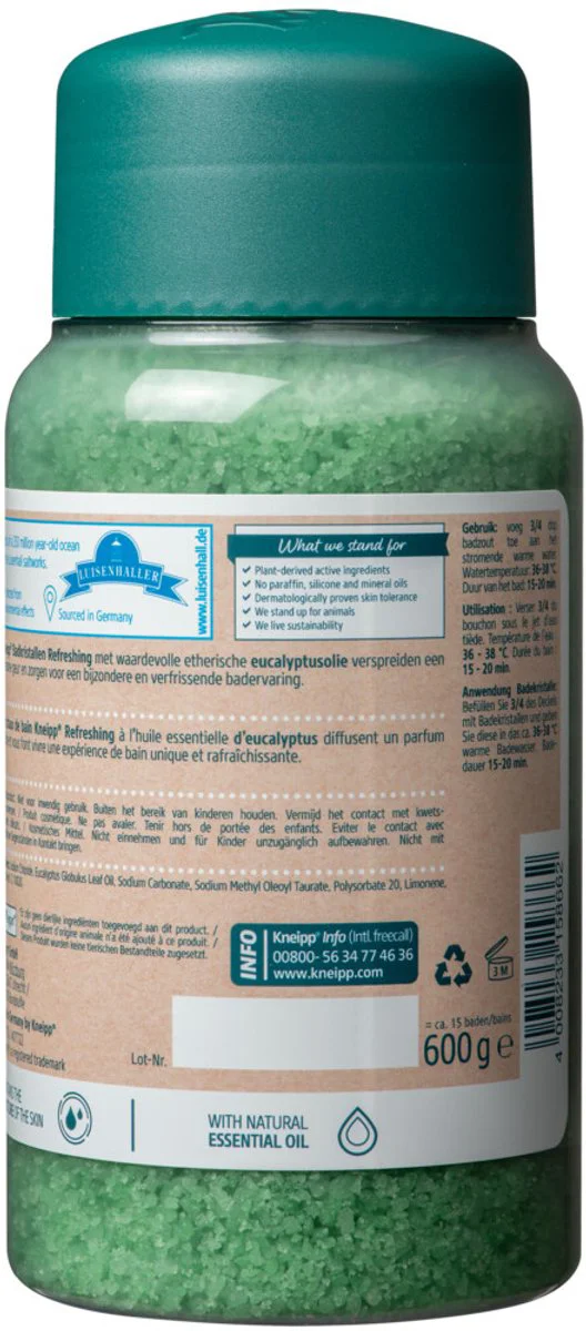 3x Kneipp Badkristallen Refreshing 600 gr