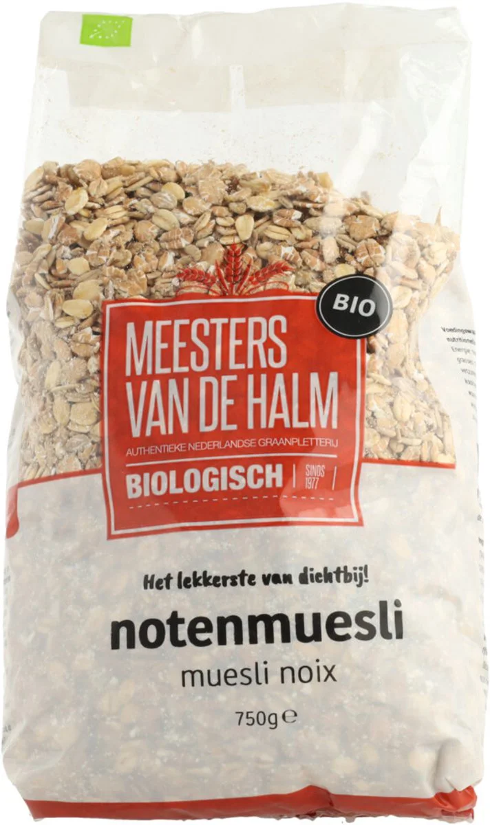 De Halm Muesli Noten Biologisch 750GR