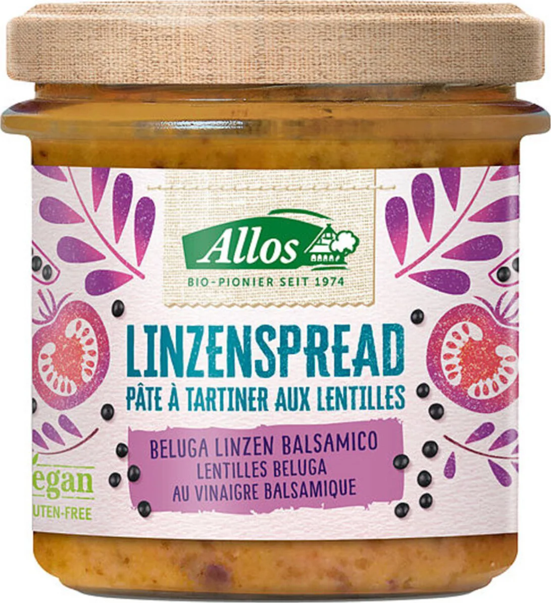 Allos Linzenspread Beluga Linzen Balsamico 140GR