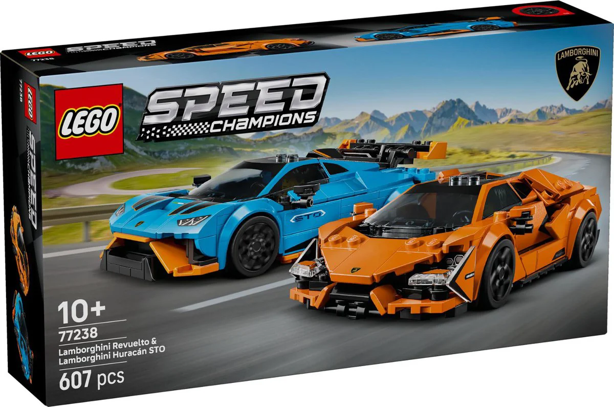LEGO Speed Champions Lamborghini Revuelto en Huracán STO 77238