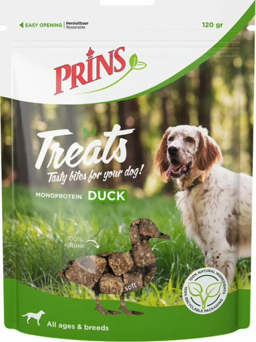 Prins Treats Hondensnacks Eend 120 gr