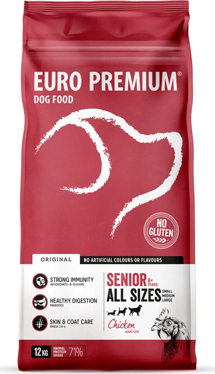 Euro-Premium Senior Kip - Rijst 12 kg