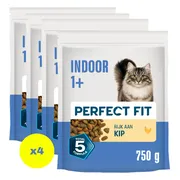 4x Perfect Fit Droogvoer Adult Indoor Kip 750 gr