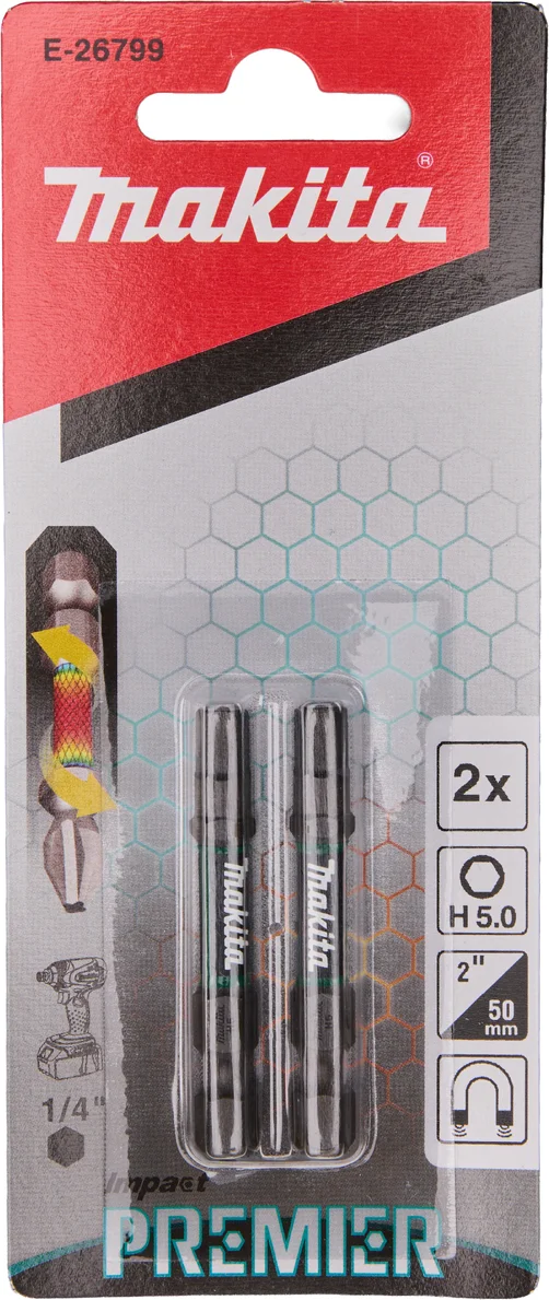 Makita E-26799 Impact Premier Slagschroefbit H5 x 50 mm 2 stuks