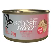 12x Schesir Silver Cat Bouillon Kip & Eend 70 gr