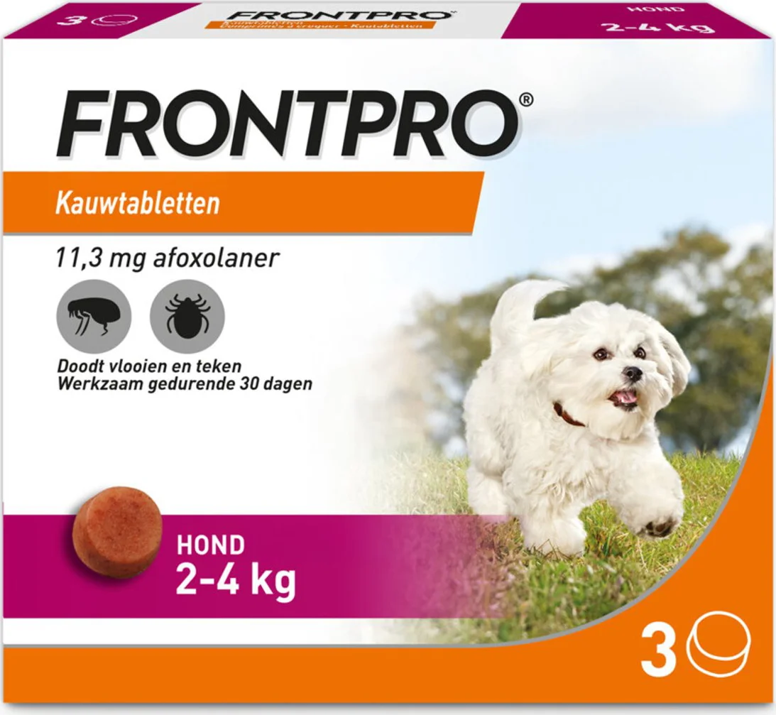 Frontpro Hond S 2-4 kg 3 tabletten