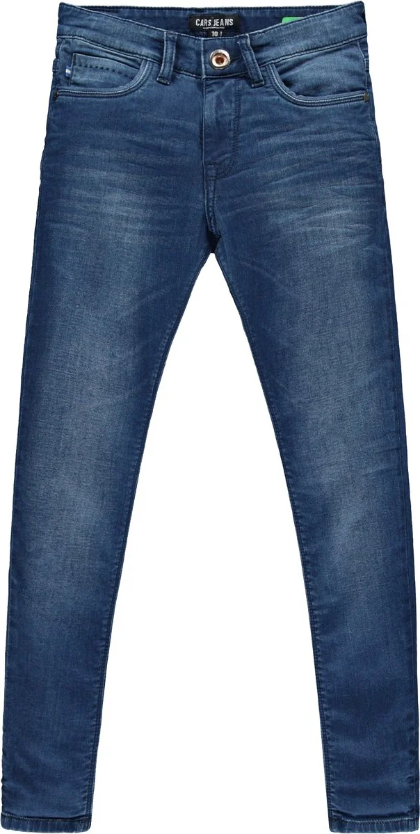 Cars Jeans Jongens Jog Jeans BURGO slim fit - Dark Used - Maat 152