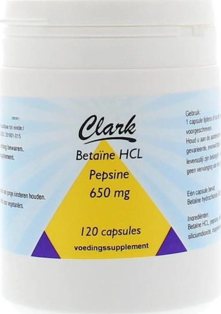 Clark Betaine HCL 650mg Capsules 120CP
