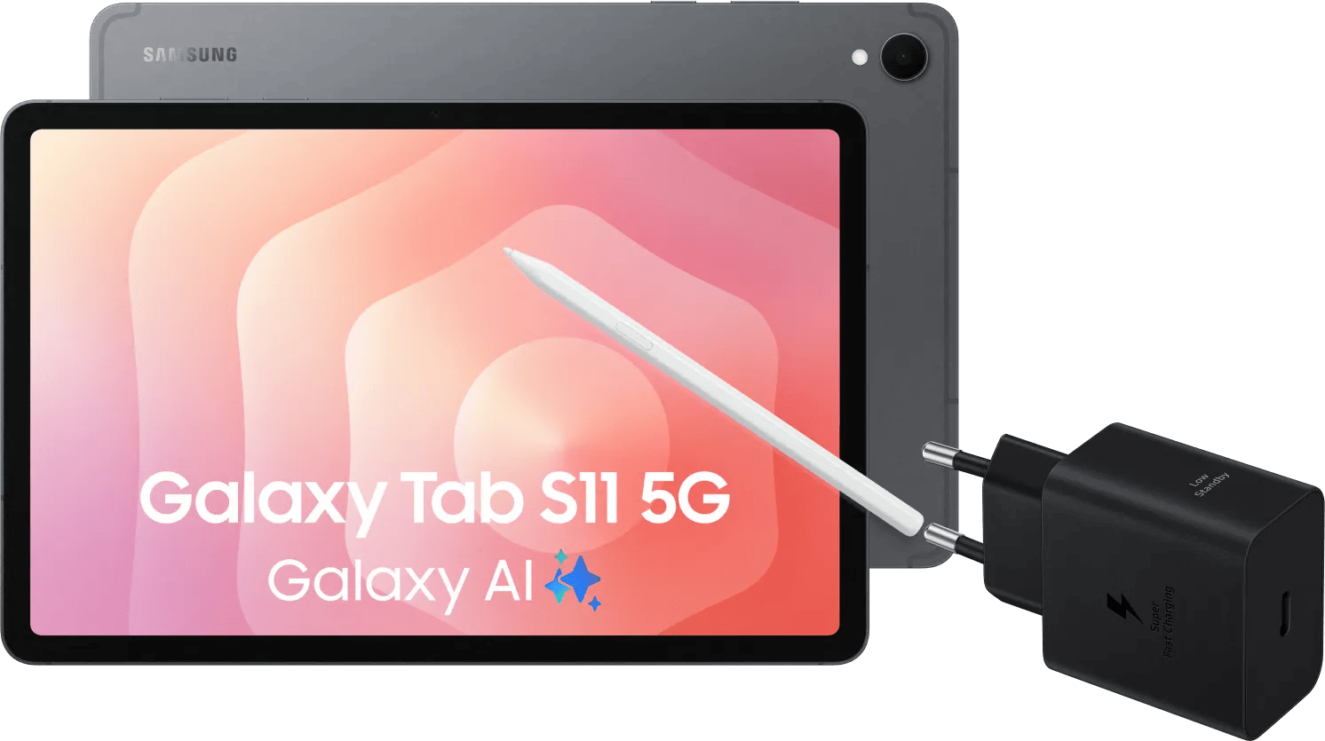 Samsung Galaxy Tab S11 11 inch 128GB Wifi en 5G Grijs Enterprise Edition + Oplaadpakket