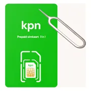 KPN Prepaid Sim met 10,- beltegoed met handig pinnetje